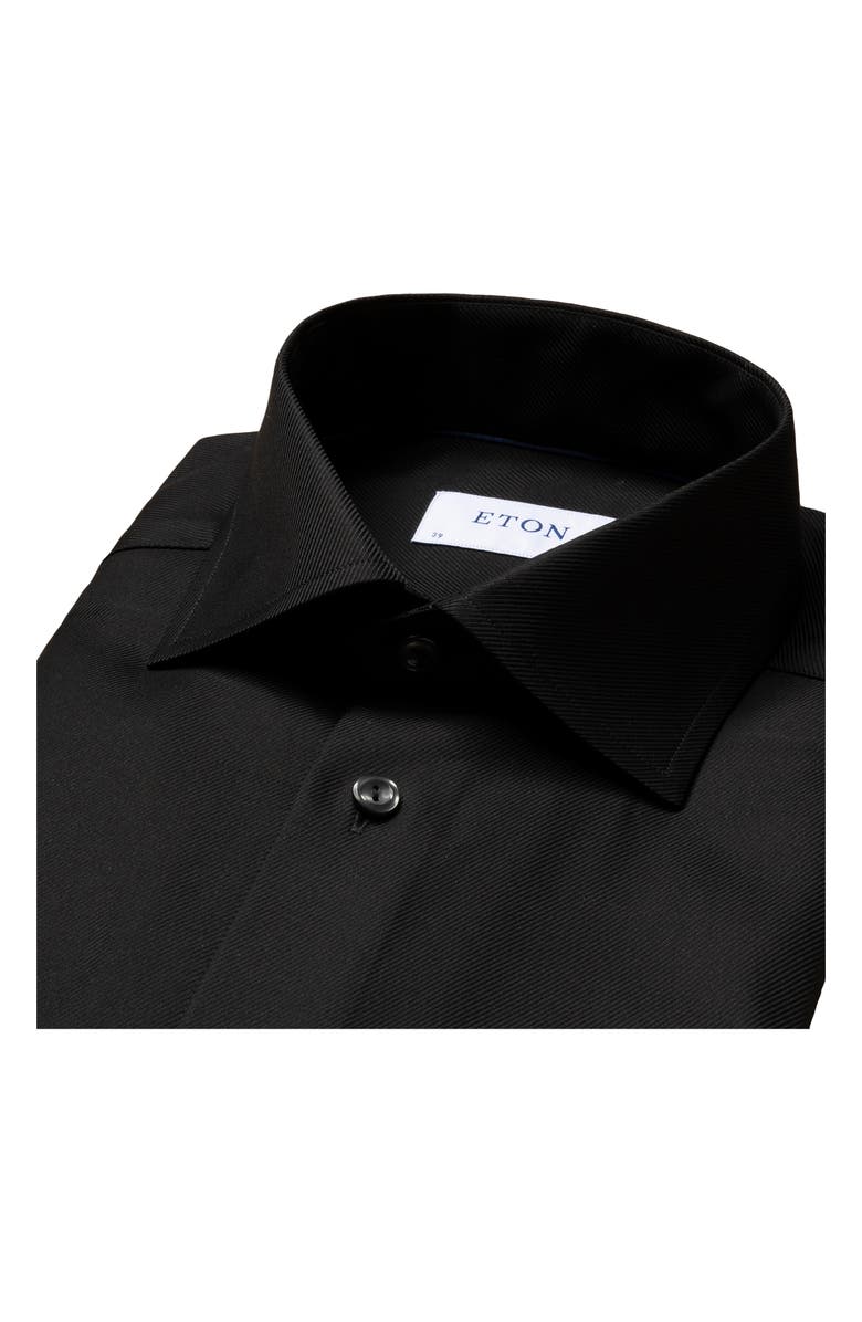 Eton Contemporary Fit Solid Dress Shirt, Alternate, color, Black