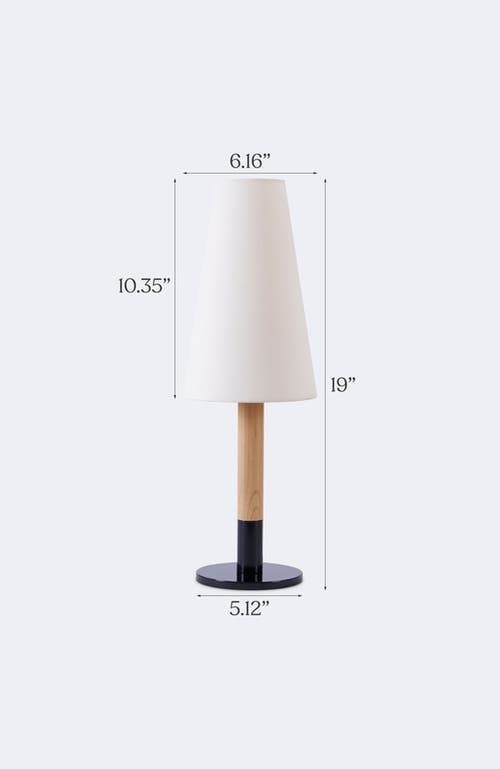 Brightech Arthur 18" Led Table Lamp With Wood Accent And Classic Silhouette, Bulb Included In Neutral