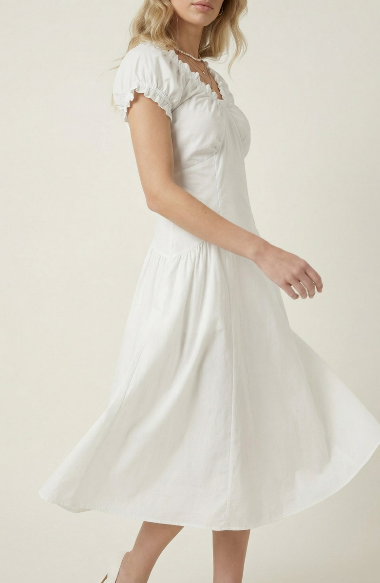 Modenaire Short Sleeve Mini Dress, Alternate, color, White