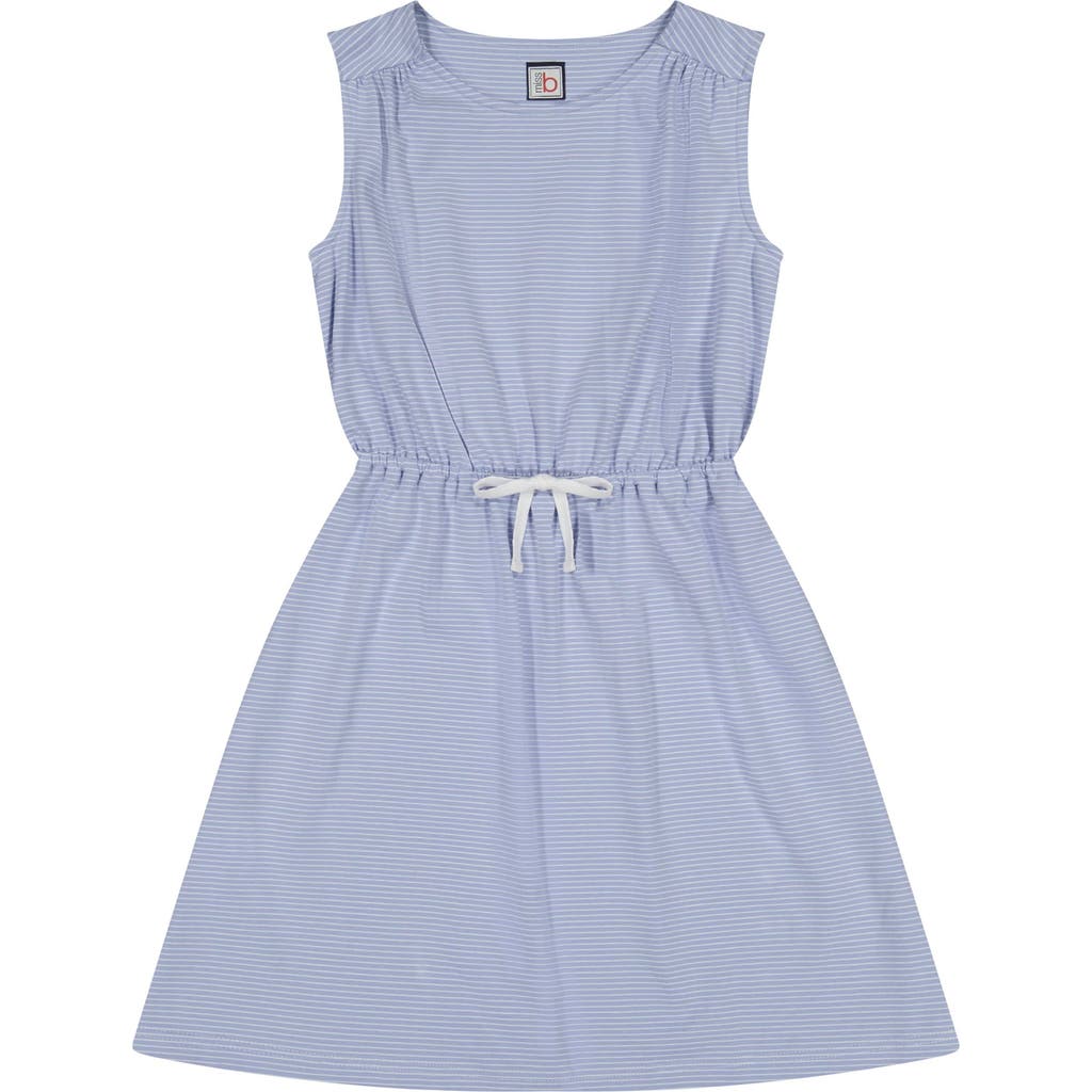 Shop Busy Bees Lindsey Drawstring Dress Cornflower Blue Mini Stripe
