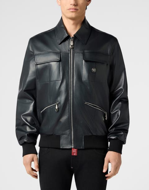 Nappa Leather Bomber Palms Men