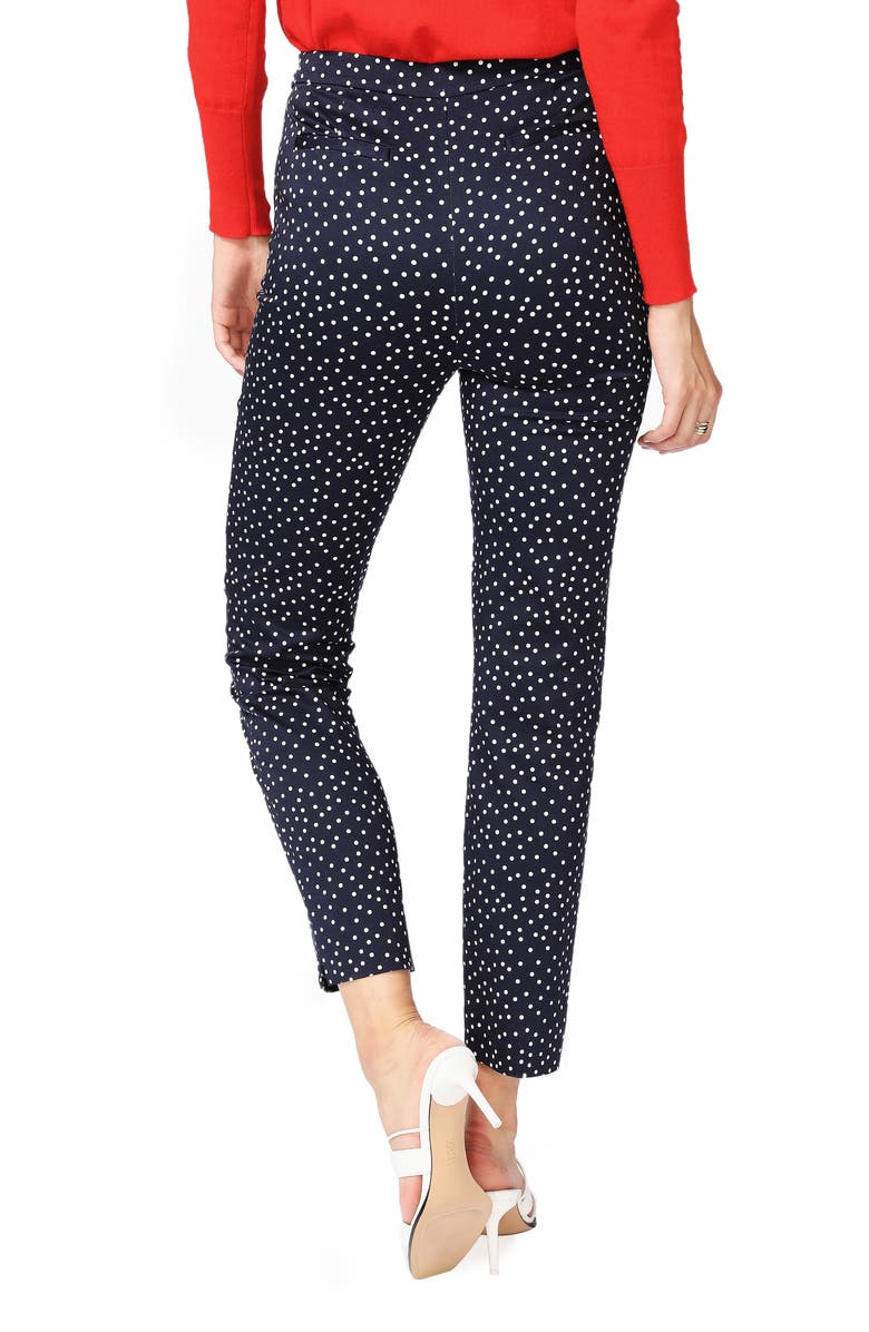 Court & Rowe Scatter Dot Slit Hem Pants, Alternate, color,