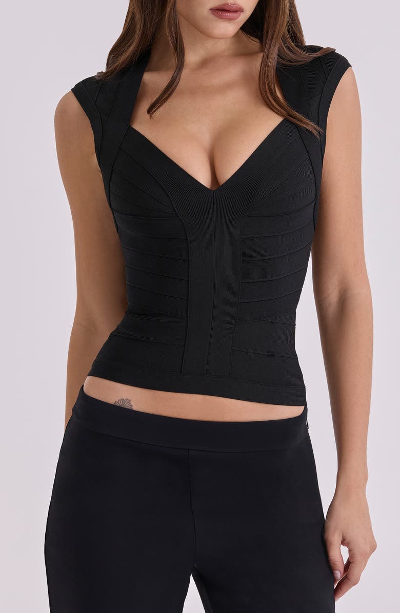 HOUSE OF CB The Icon Bandage Top, Main, color, Black
