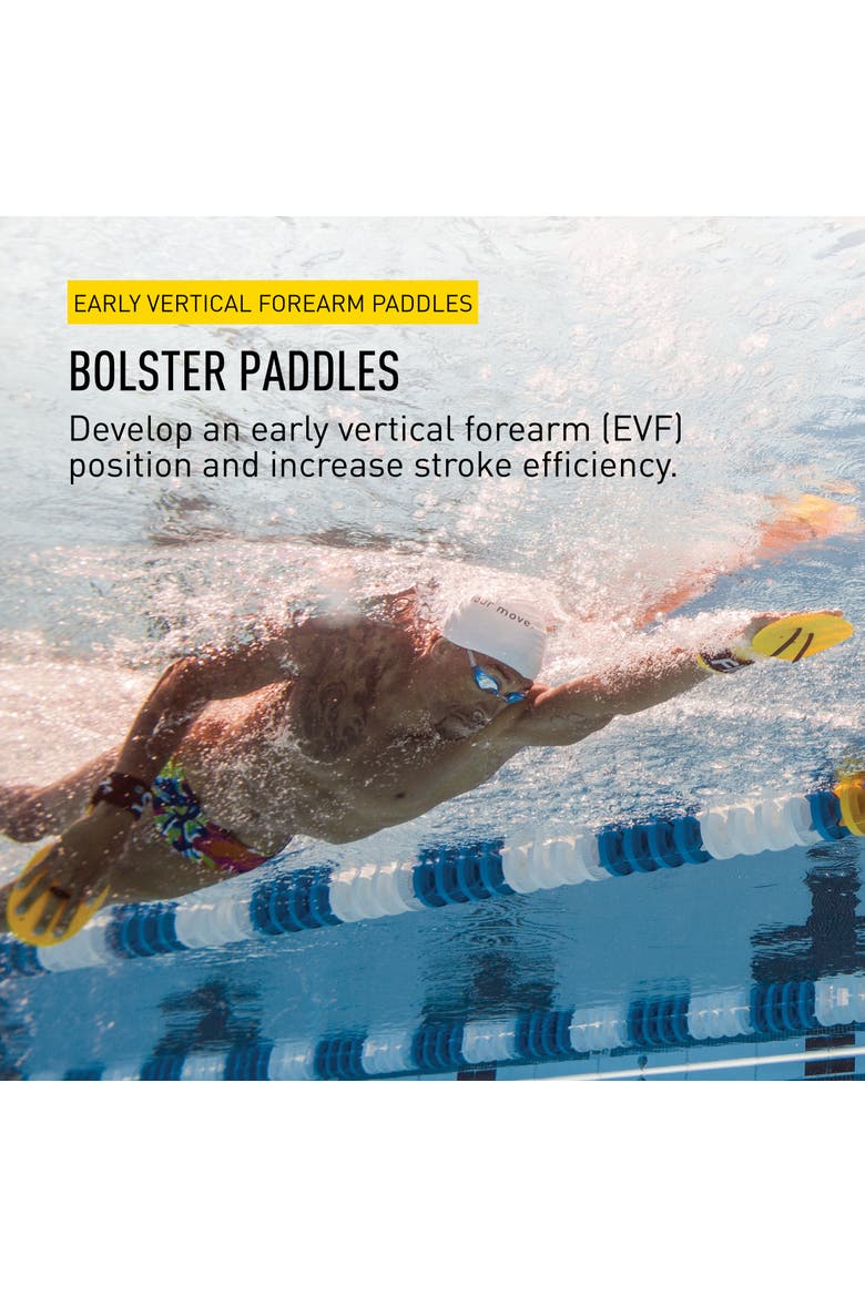 Bolster Swim Paddles Stroke Technique Trainer for Competitive and Fitness Swimming Builds Strength All Swim Strokes, Alternate, color, Yellow