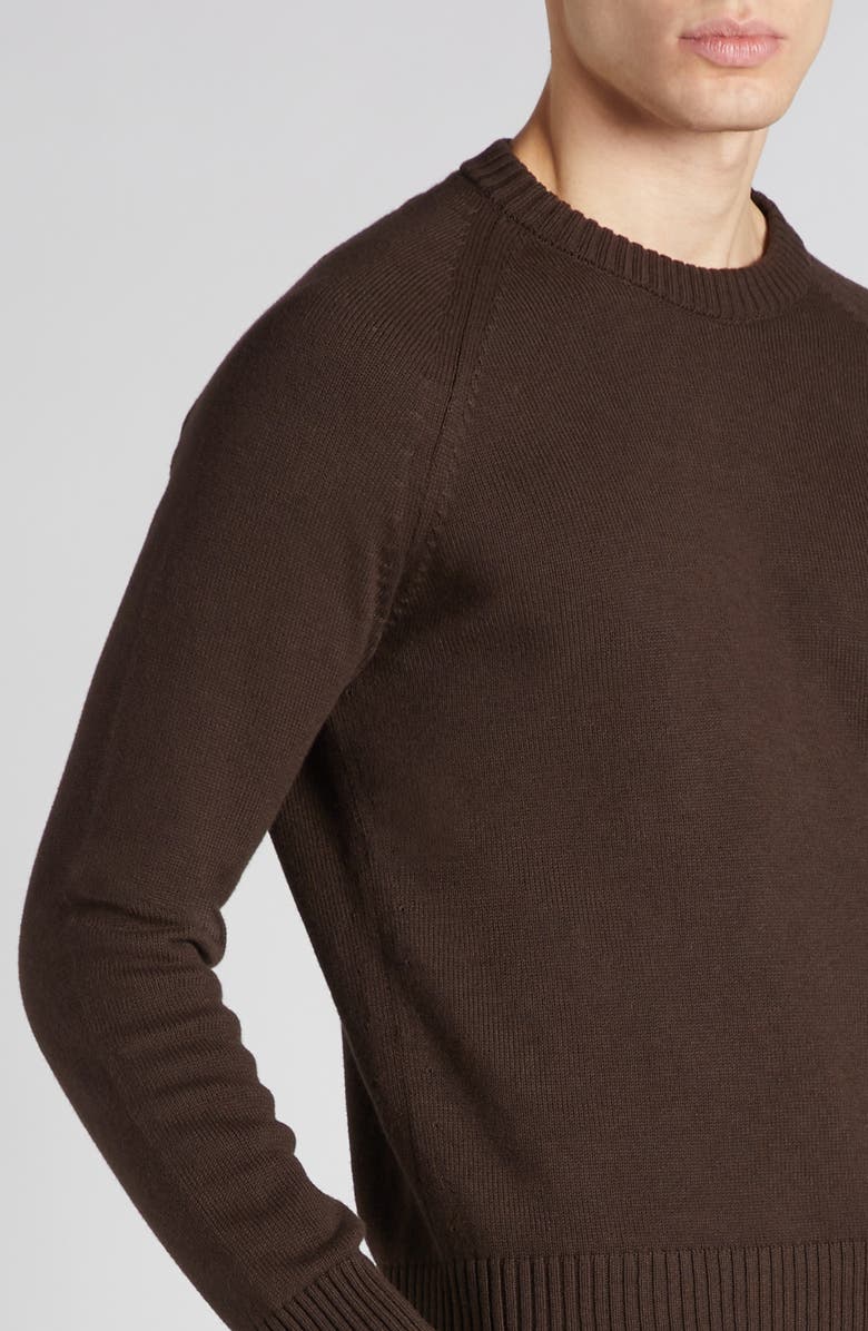 TOM FORD Cotton & Cashmere Crewneck Sweater, Alternate, color, Kb780 Ebony