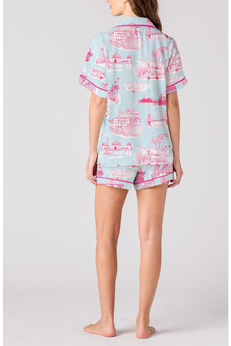 California Toile Shorts Set, Alternate, color, Light Blue