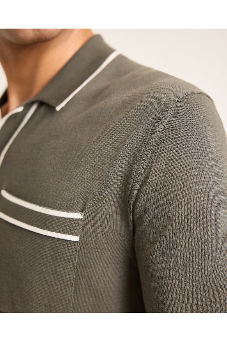 Keeling Tailored-Fit Polo Shirt, Alternate, color, HERBAL GREEN/CASHEW