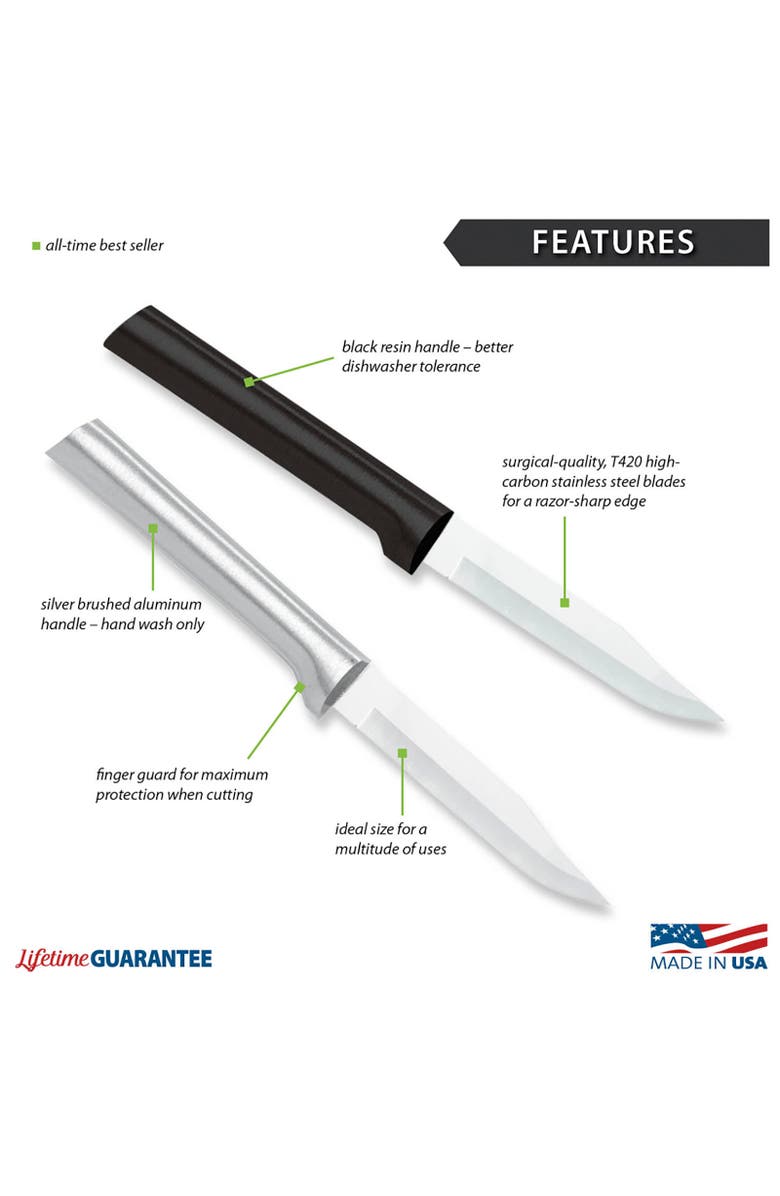 Rada Cutlery 3.25-Inch Regular Paring Knife, Alternate, color, Black