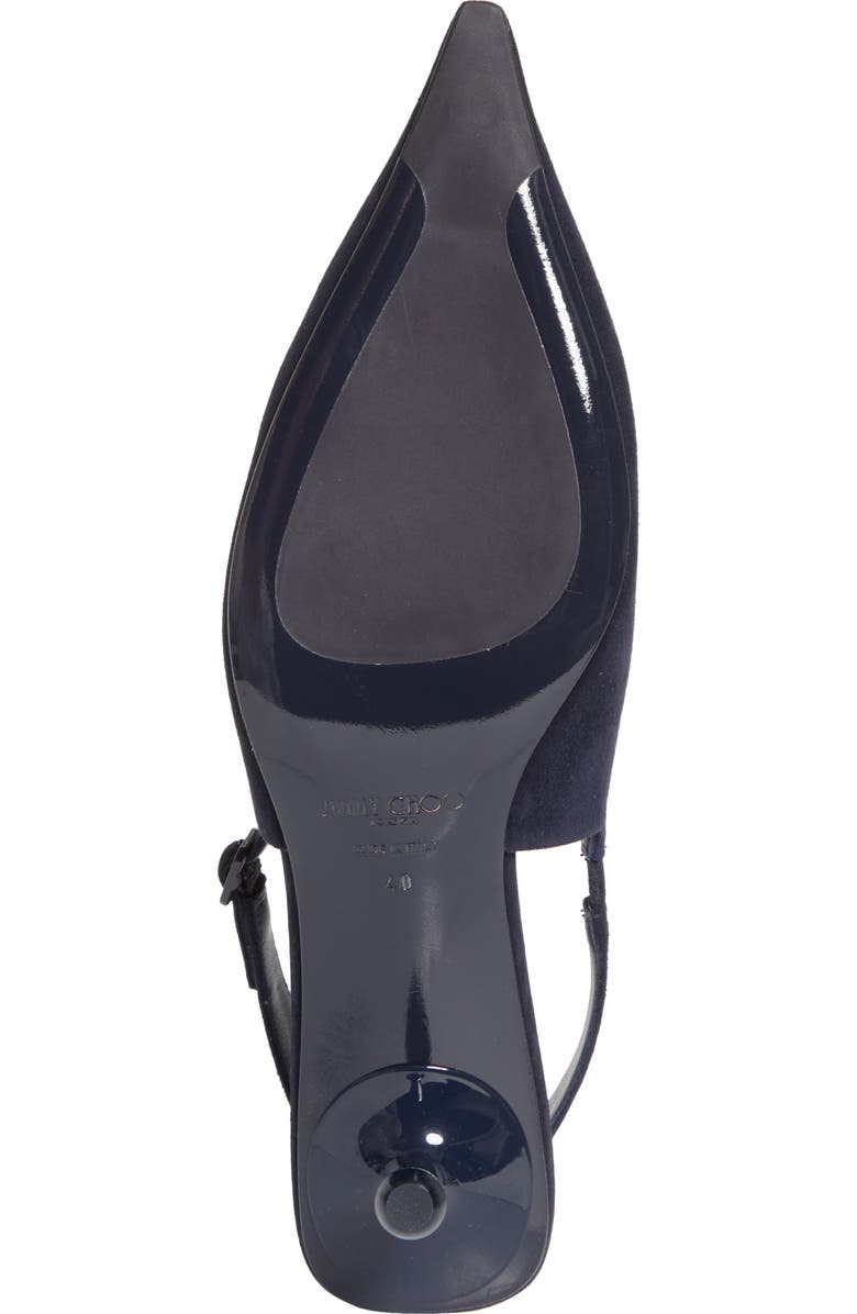 Jimmy Choo Amel Pointed Toe Slingback Pump, Alternate, color, Marine