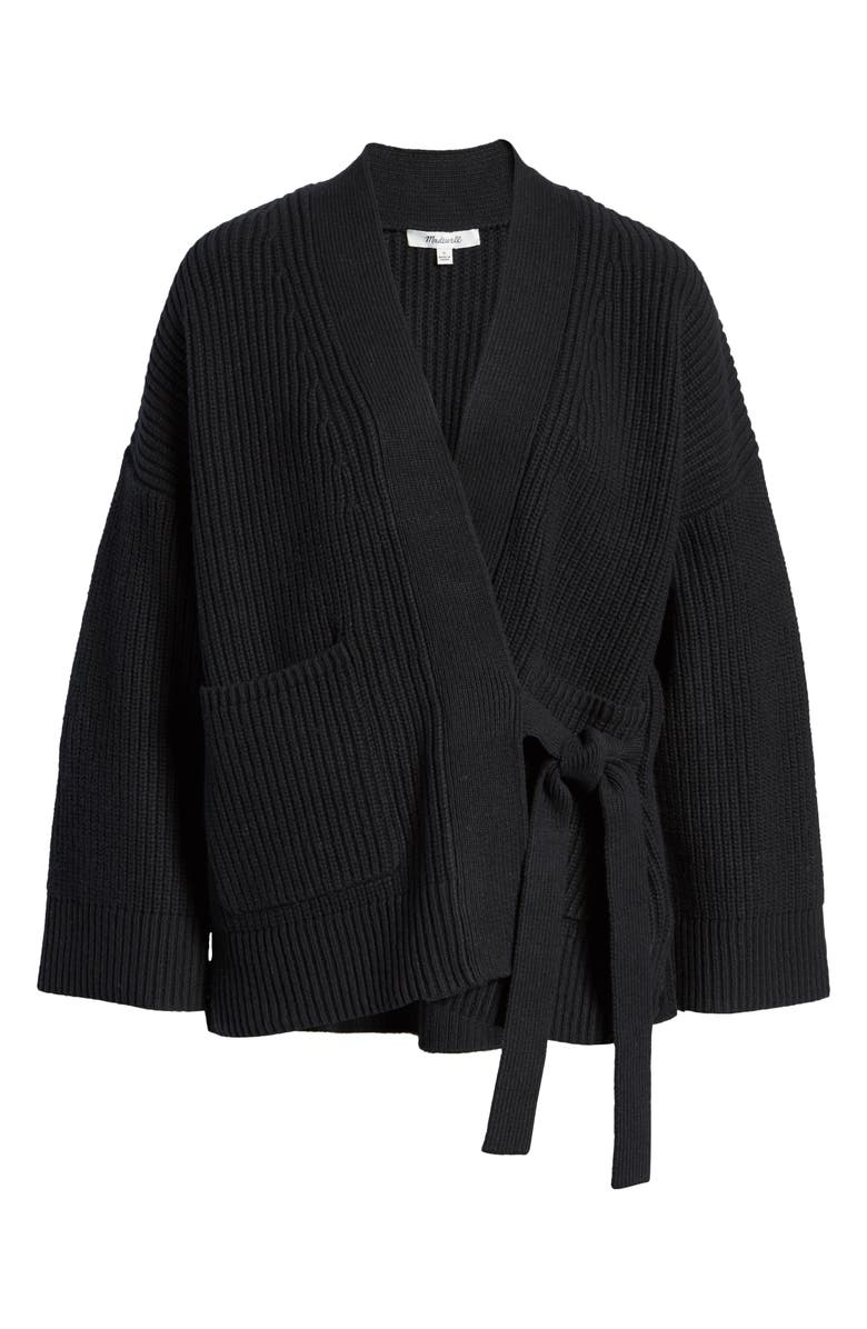 Madewell Madison Rib Side Tie Cardigan, Alternate, color,