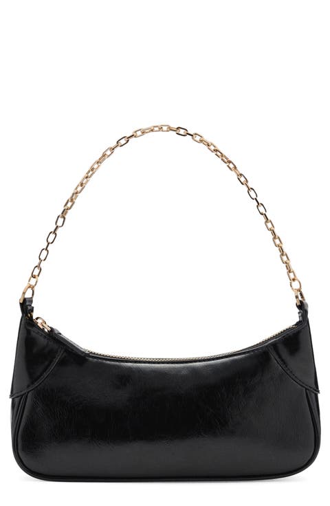 Faux Leather Shoulder Bag