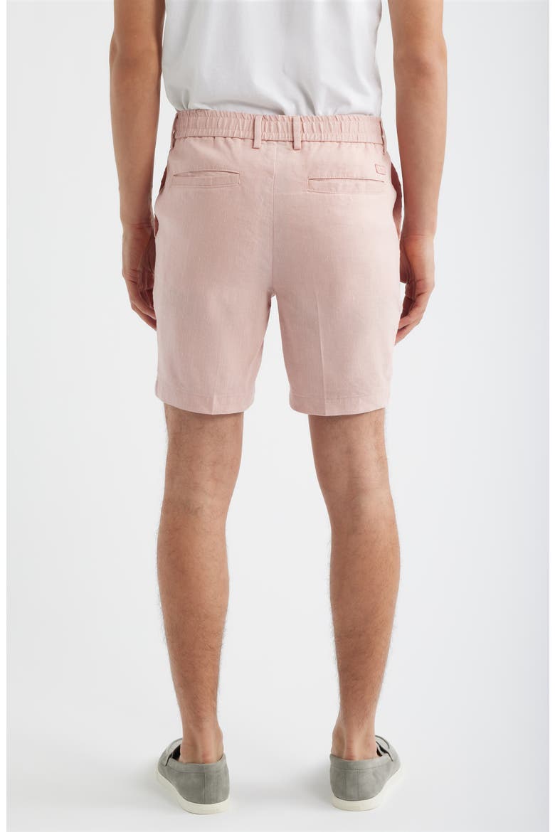 Kane Flat Front Linen Blend Drawstring Shorts, Alternate, color, LIGHT PASTEL / PINK