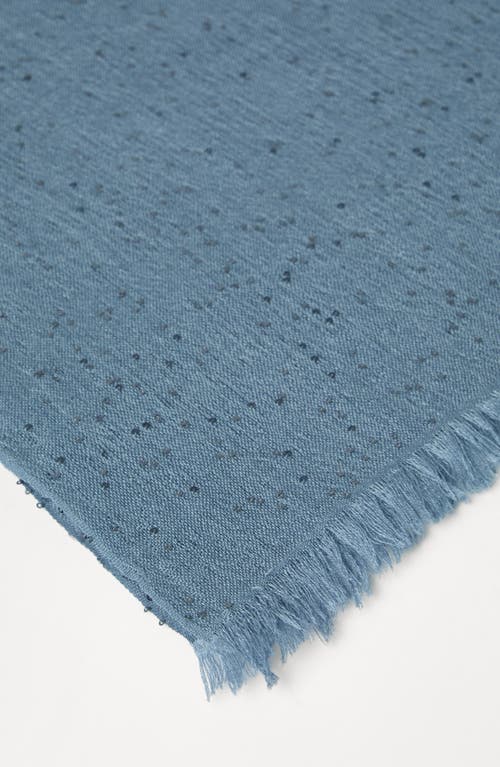 Brunello Cucinelli Cashmere And Silk Diamond Yarn Scarf In Avio Blue