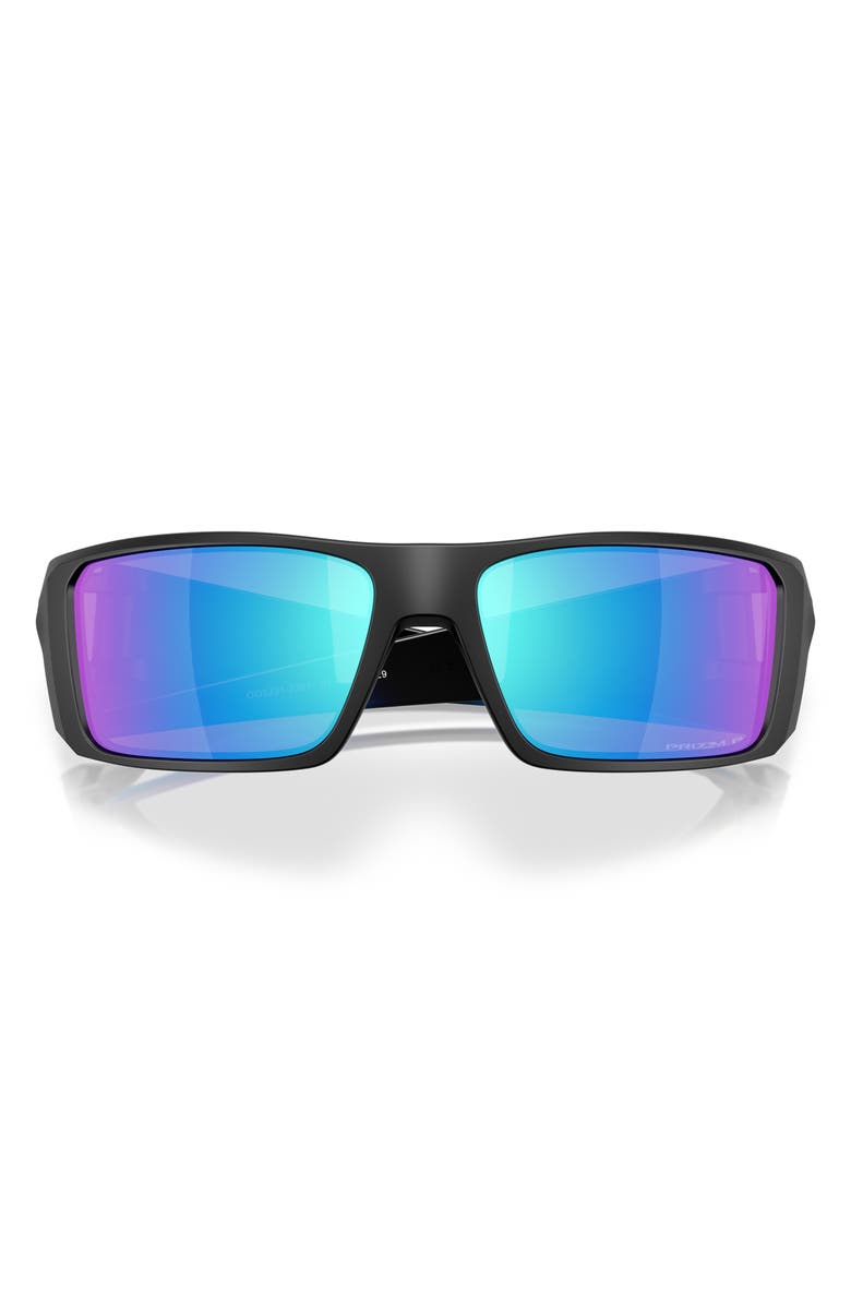 Oakley Heliostat 61mm Prizm<sup>™</sup> Polarized Rectangular Sunglasses, Alternate, color, Matte Black