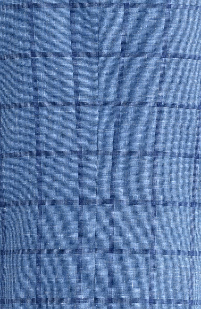 Peter Millar Flynn Classic Fit Blue Windowpane Check Wool Blend Sport Coat, Alternate, color, Medium Blue
