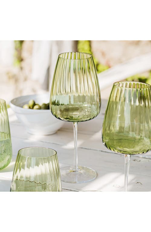 Vietri Francesca Water Glass In Green