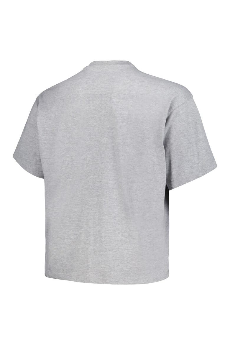 Men's Mitchell & Ness Heather Gray Denver Nuggets Big & Tall Hardwood Classics Vintage Logo T-Shirt, Alternate, color, Heather Gray