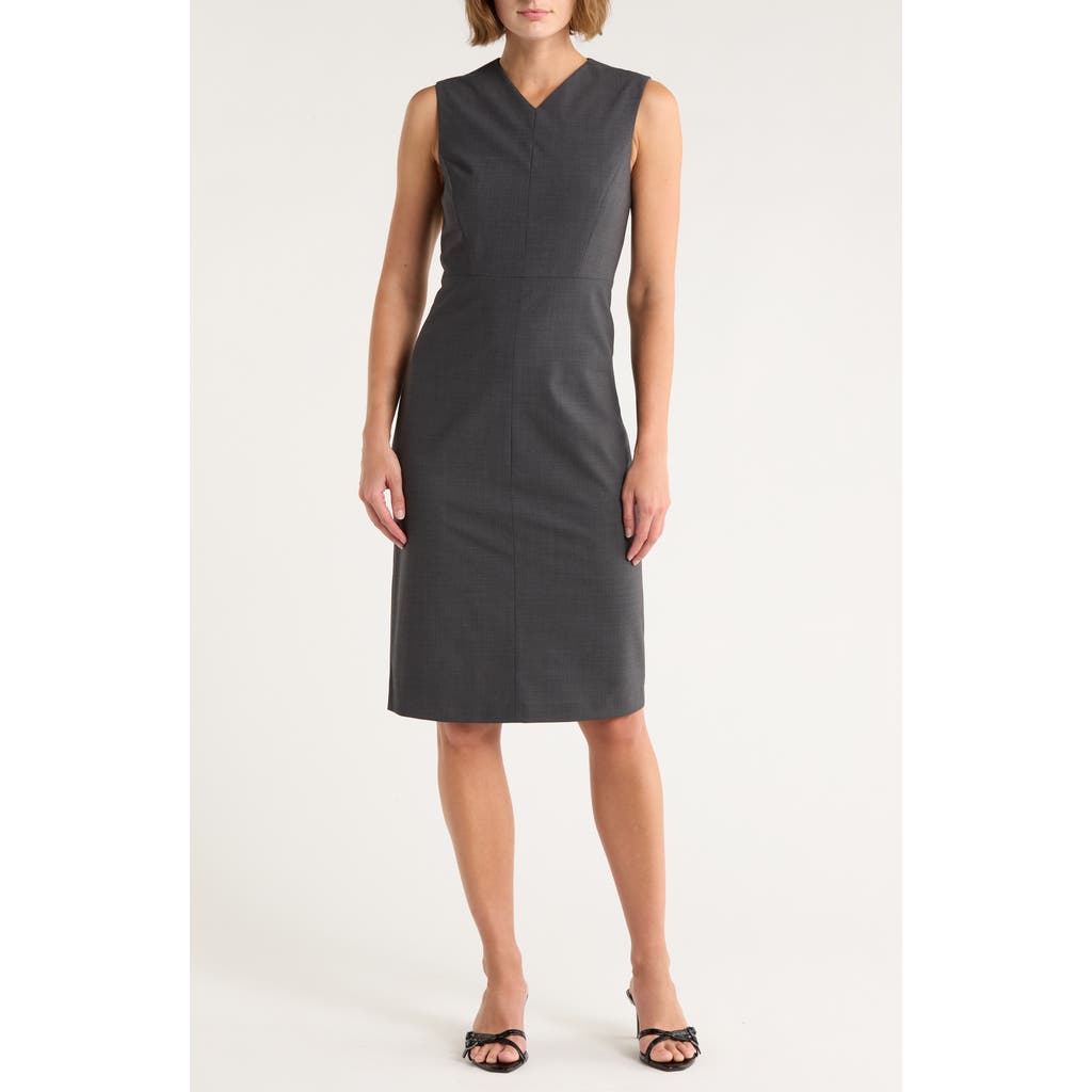 Theory Miyani Wool Blend Sheath Dress In Black