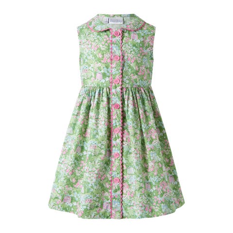 Garden Button-Front Dress (Toddler, Little Kid, Big Kid)