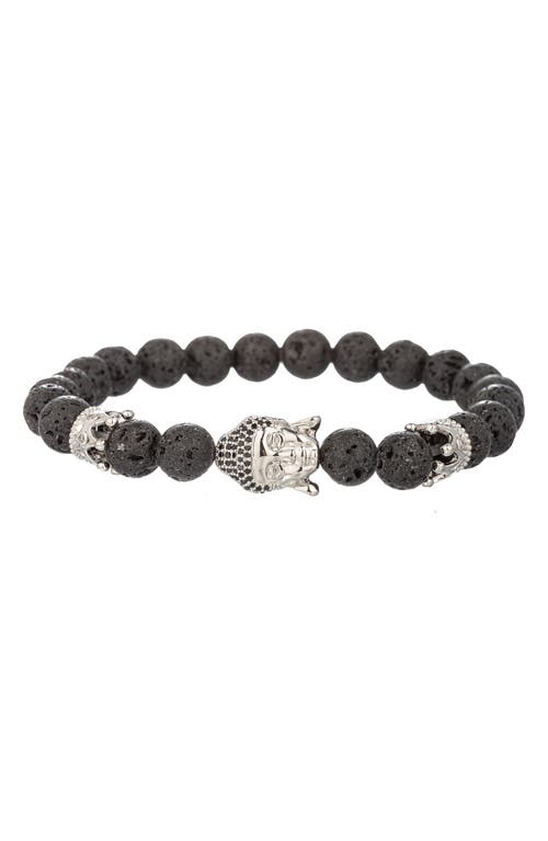 Eye Candy Los Angeles Set Of 2 Ethan Hamsa Hand Buddha Head Bracelets In Silver