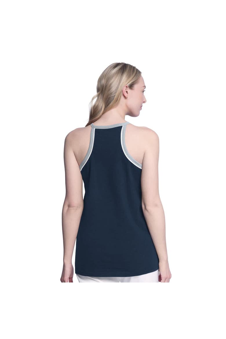 Women's G-III 4Her by Carl Banks Navy New York Yankees Curveball Racerback Tank Top, Alternate, color, Navy