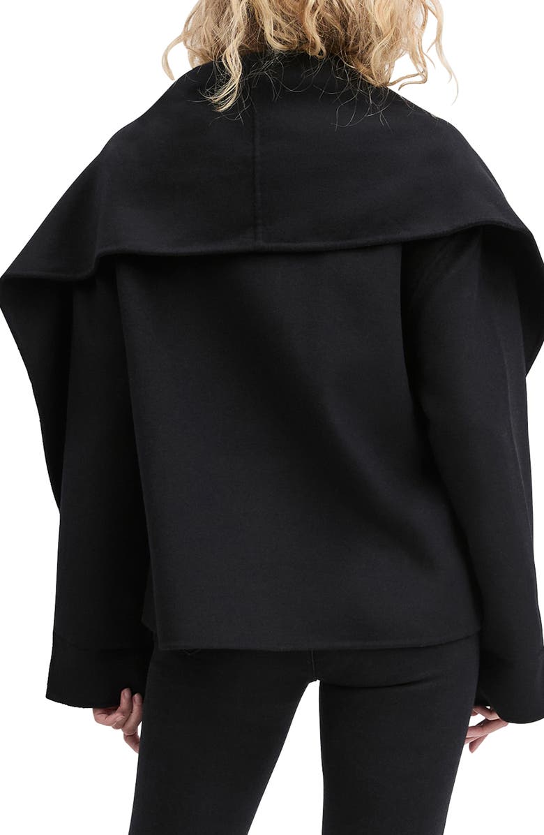 Favorite Daughter The Jamie Wool Blend Scarf Coat, Alternate, color, Black