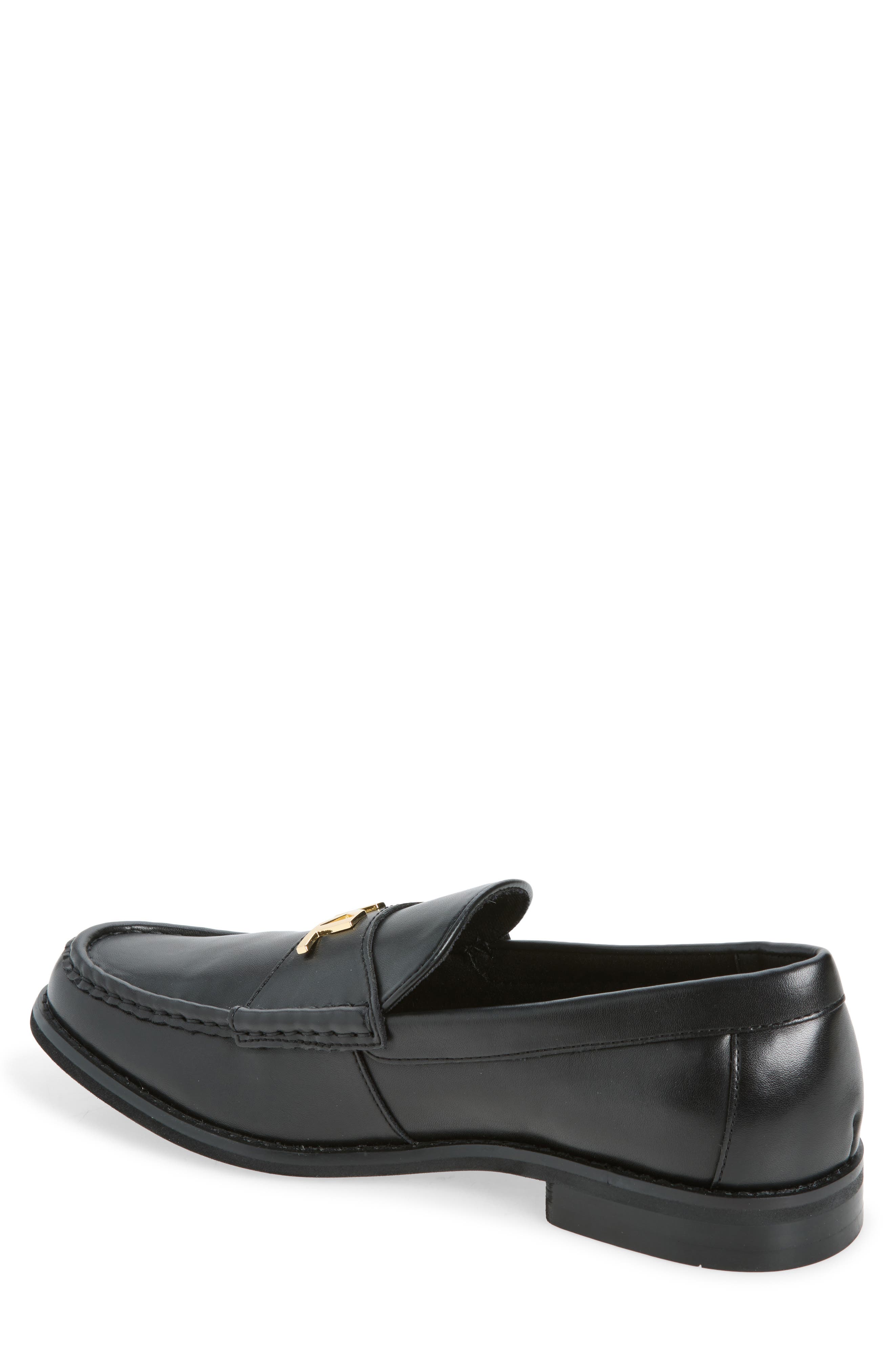 Felicien Faux Leather Loafer, Alternate, color, BLACK