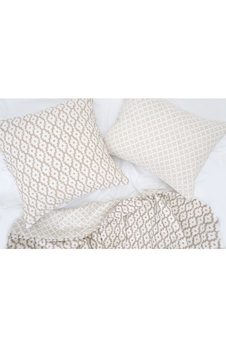 carol & frank 20" x 26" Talley Dune Tan Cotton Standard Sham - Machine Washable, Alternate, color, Brown