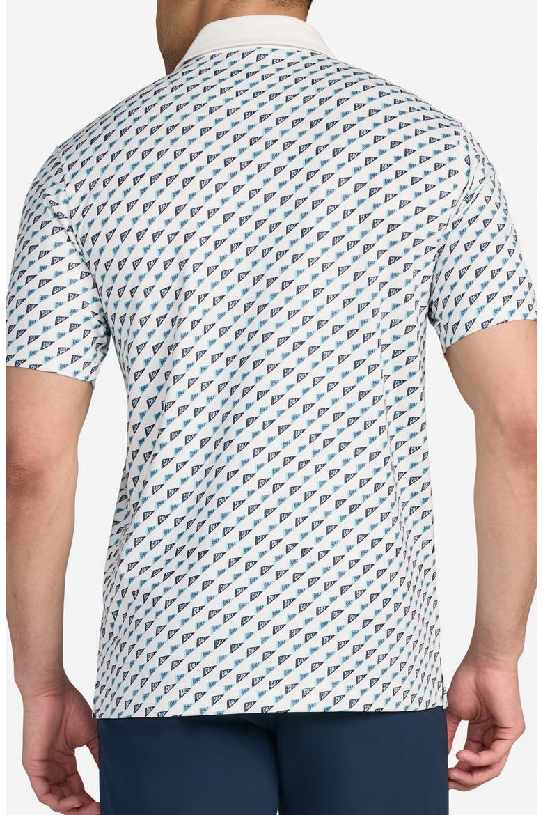 Piqué Performance Golf Polo, Alternate, color, BRILLIANT WHITE / SEA JET