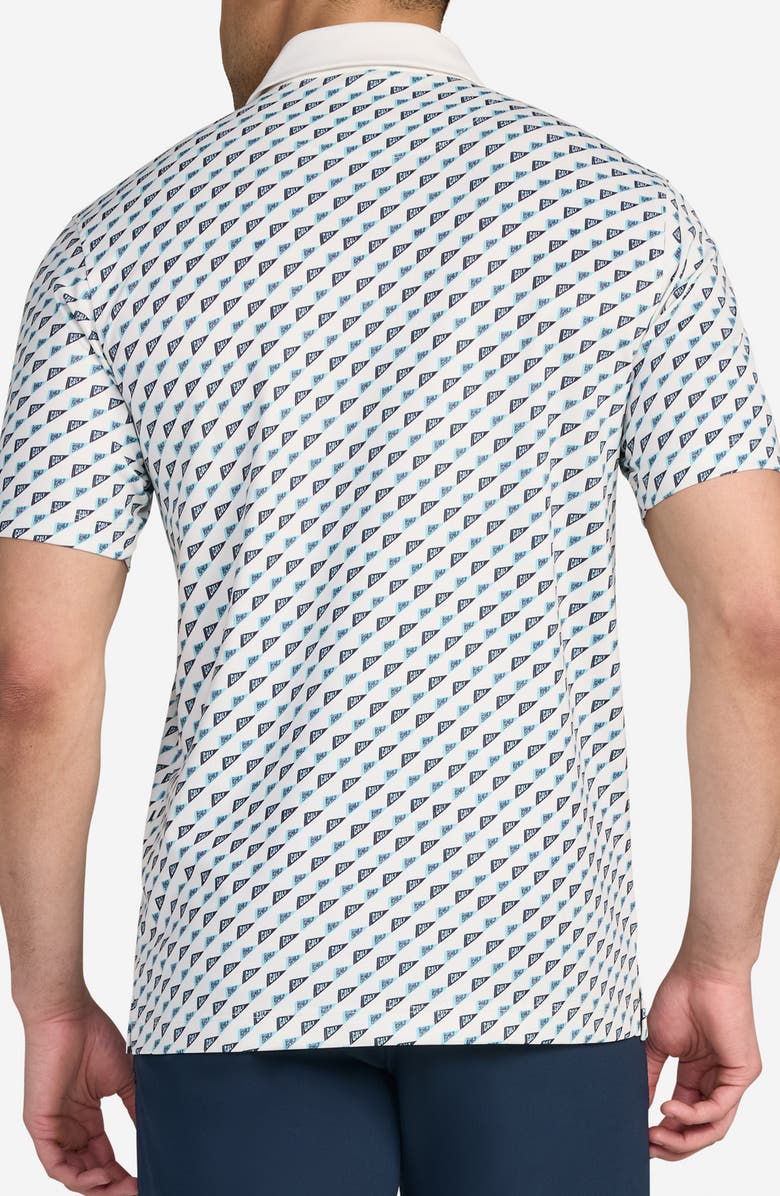 Bad Birdie Piqué Performance Golf Polo, Alternate, color, Brilliant White / Sea Jet