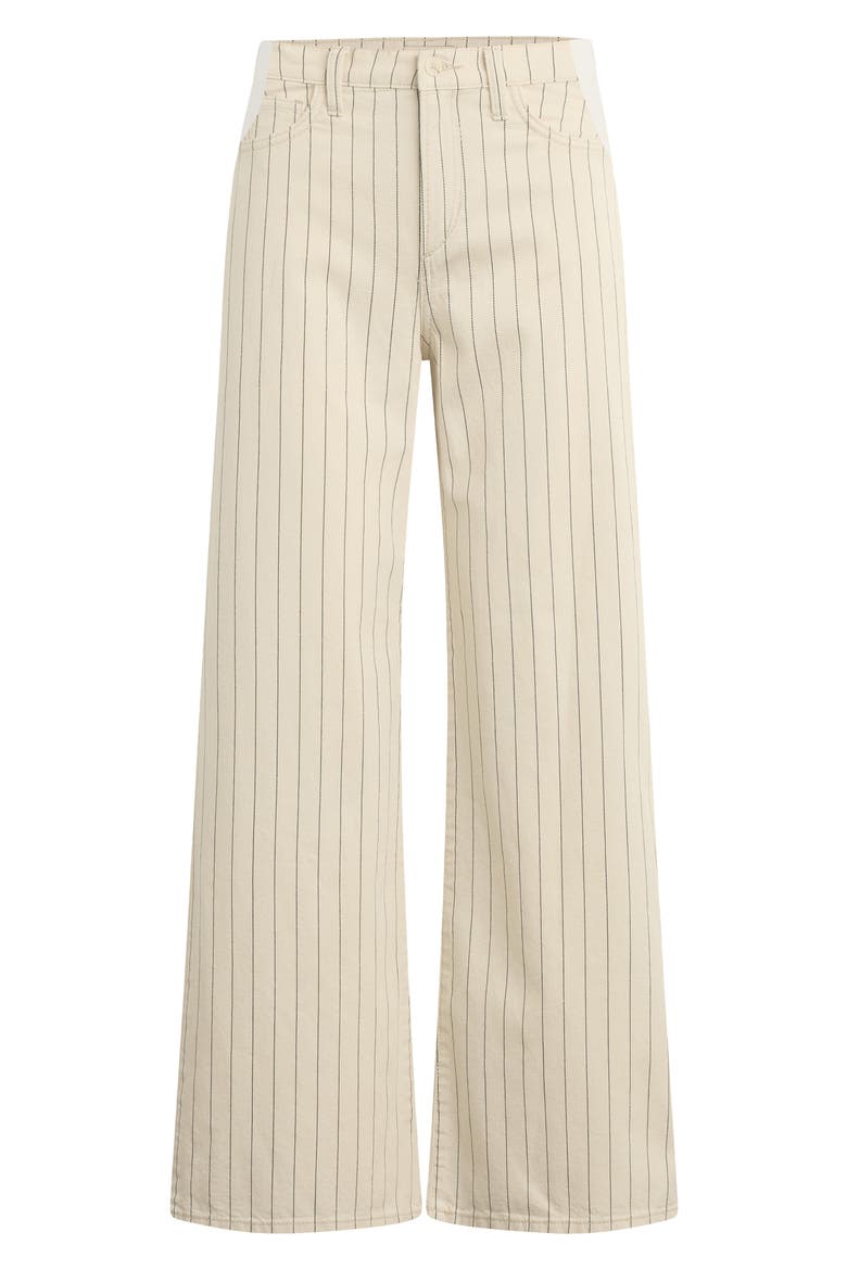 The Lou Lou Stripe Low Rise Wide Leg Maternity Jeans, Alternate, color, NATURAL STRIPE