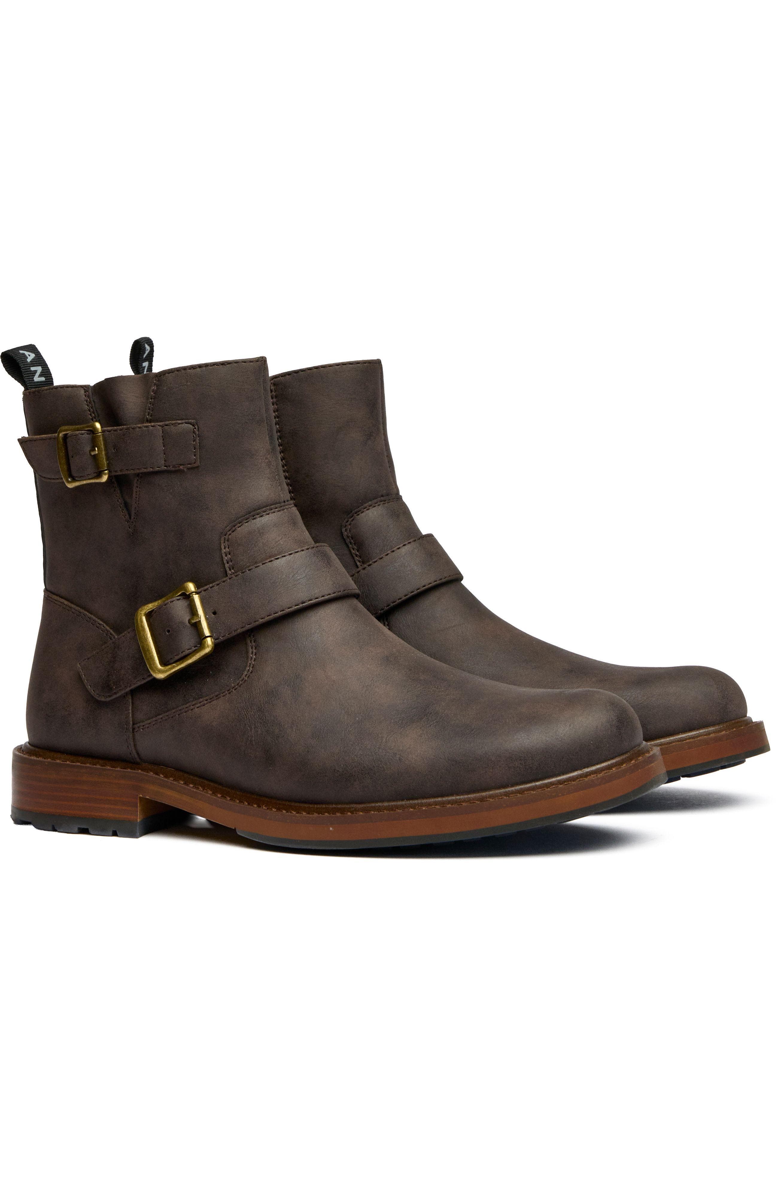 V.GAN LONDON Vegan Arug Biker Boots, Alternate, color, Brown