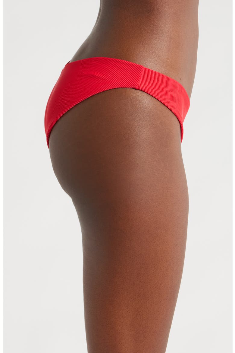 Vanessa High Cut Bikini Bottoms, Alternate, color, RED