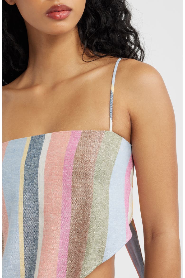 Rio Stripe Linen Blend Handkerchief Top, Alternate, color, SUMMER STRIPE