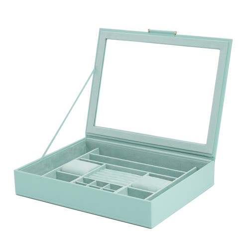 Wolf Sophia Jewelry Box With Window In Green