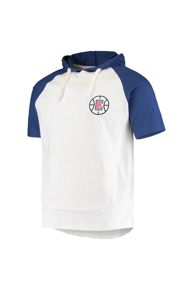 Men's Kawhi Leonard White/Royal LA Clippers Player Raglan Pullover Hoodie, Alternate, color, White