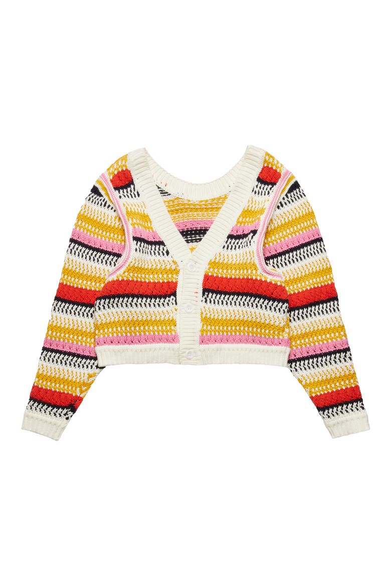 Ponte Stripe Reversible Cardigan, Alternate, color, MULTICOLOR