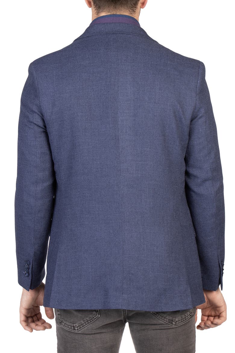 Slub Textured Sport Coat, Alternate, color, NAVY