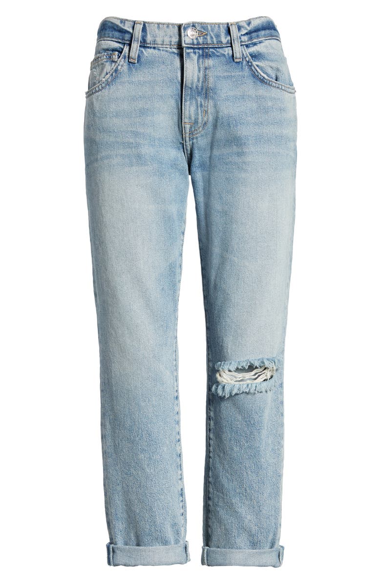 Current/Elliott The Fling Ripped Boyfriend Jeans, Alternate, color, 