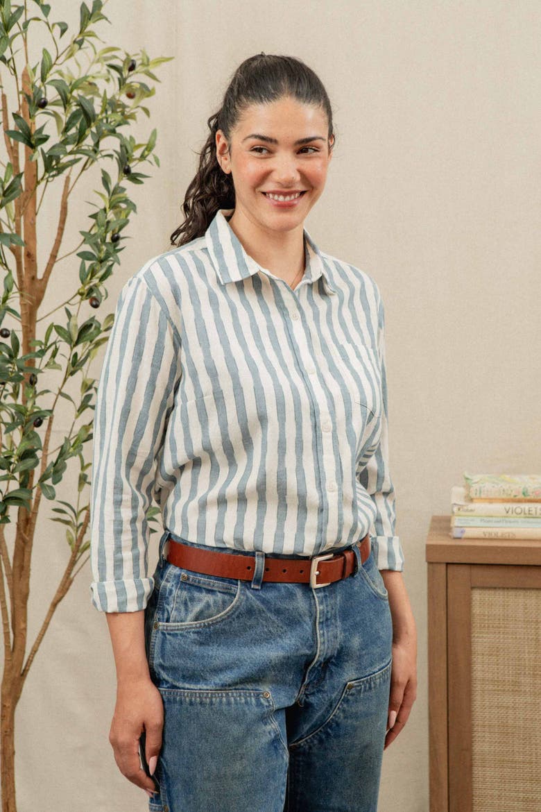Haley Shirt, Alternate, color, Beach Stripe
