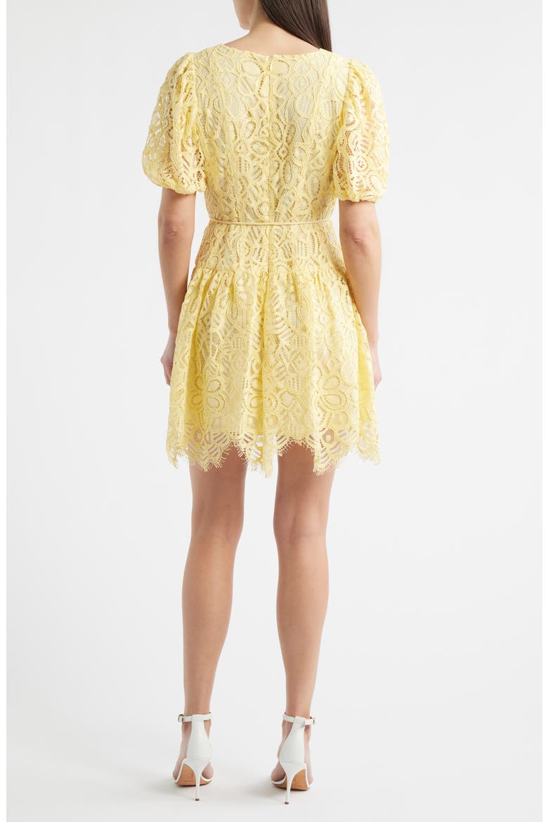Lace Minidress, Alternate, color, DAFFODIL