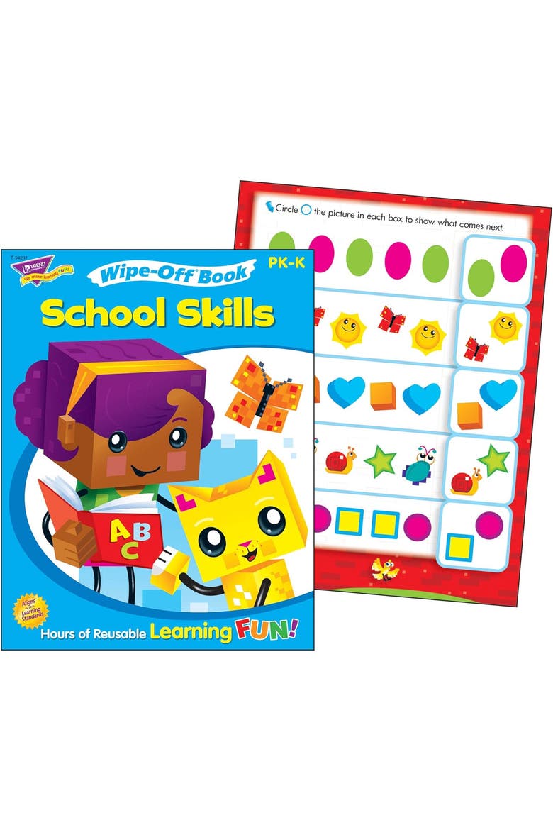 School Skills Reusable Book & Crayons, Multi, Alternate, color, Multicolored