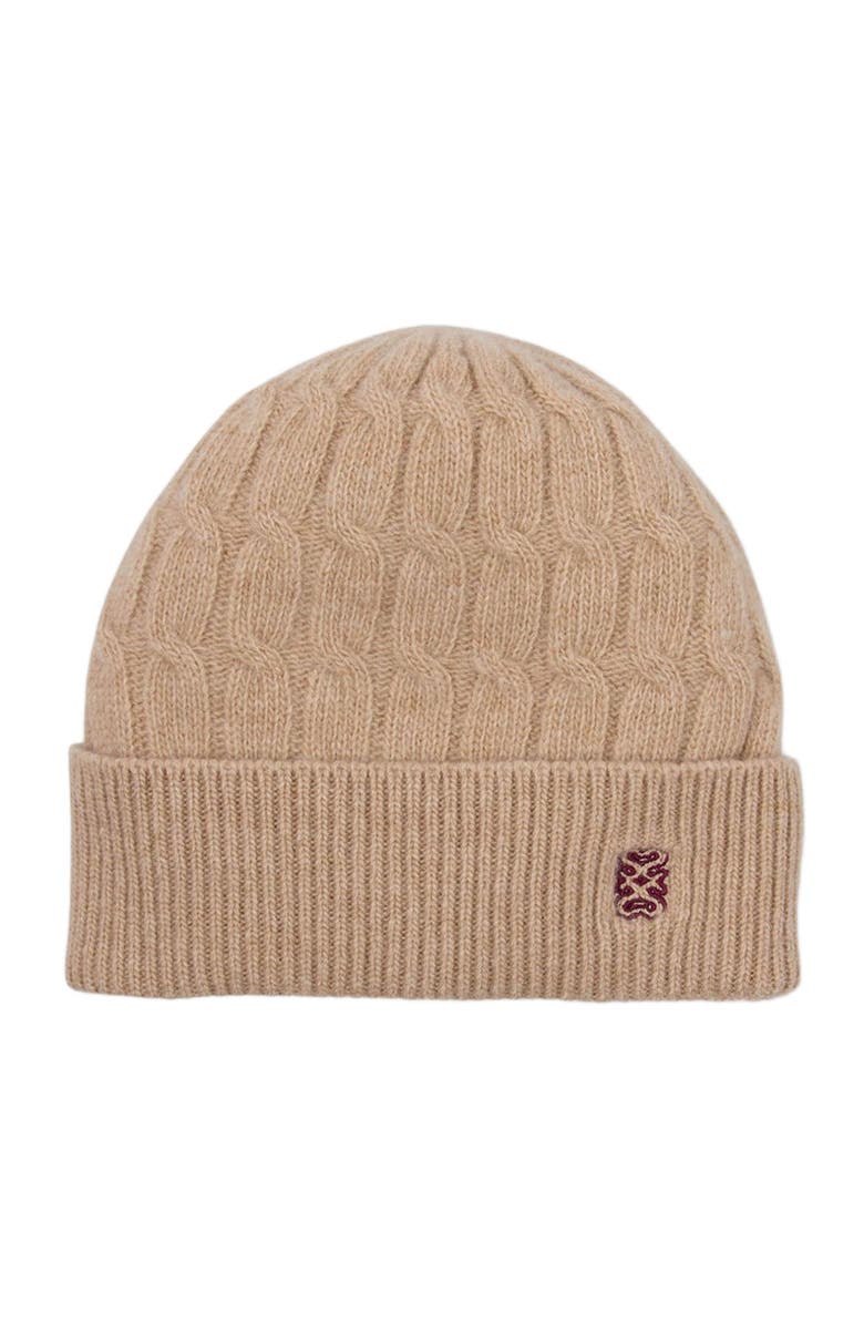 SANDRO Wool and cashmere hat, Main, color, Beige