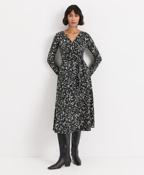 Fit & Flare Wrap Dress Made with Organic Cotton