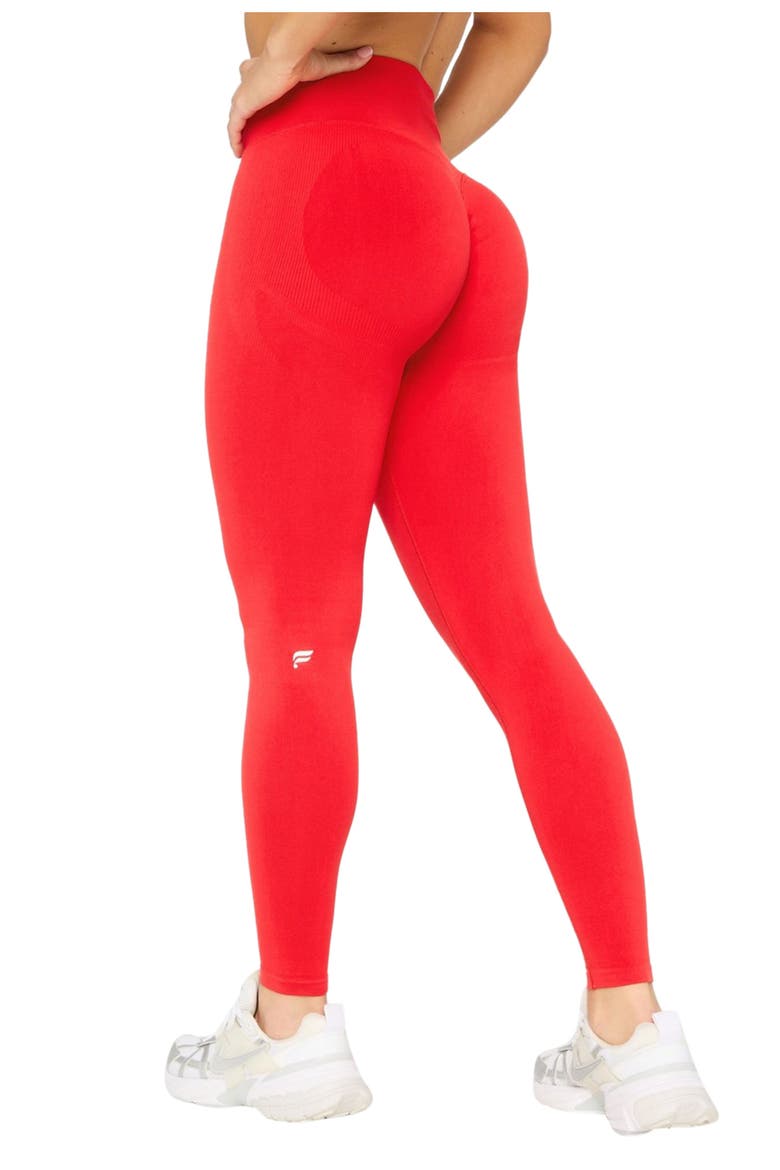 Seamless Scrunch High-Waisted Legging, Main, color, Heated Red
