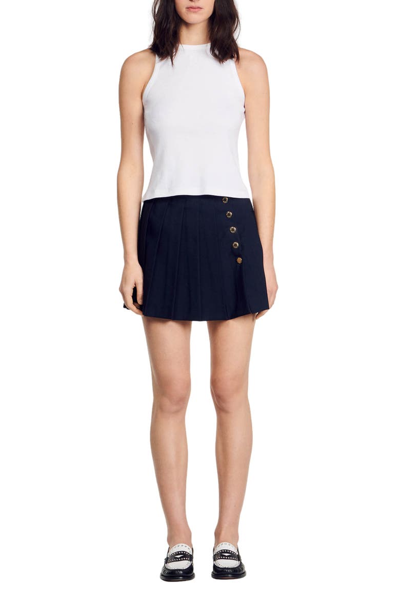 Embroidered vest top, Alternate, color, WHITE