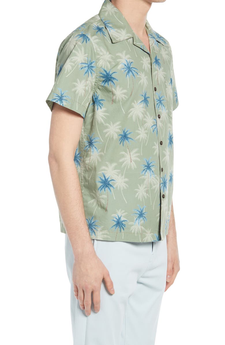 HIROSHI KATO KATO Men's Trim Fit Print Short Sleeve Button-Up Shirt, Alternate, color,