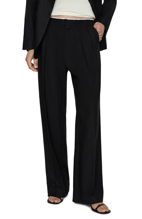 Nuance Pleats Solid Pants