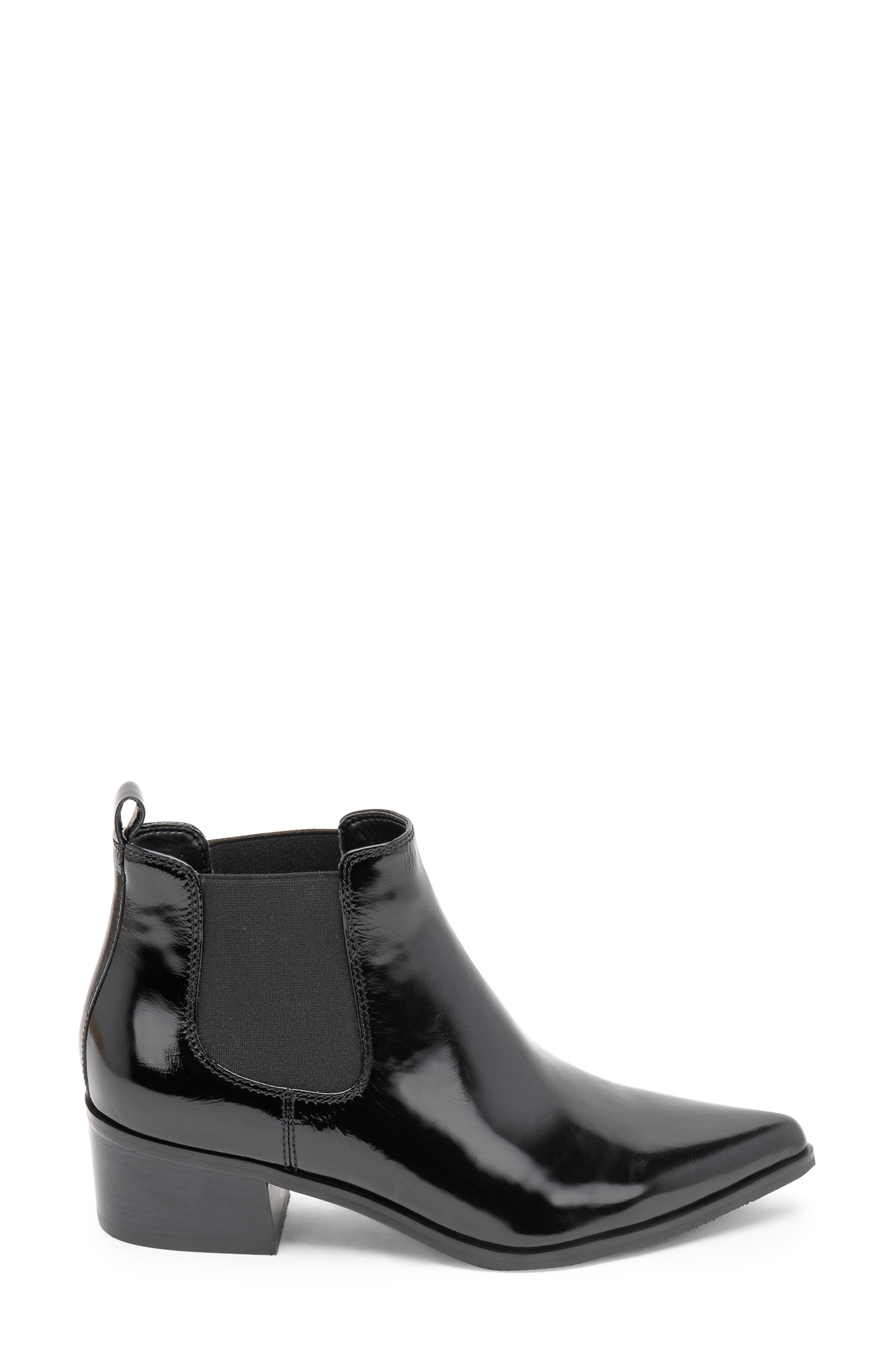 Emelia Waterproof Chelsea Bootie, Alternate, color, BLACK PATENT LEATHER