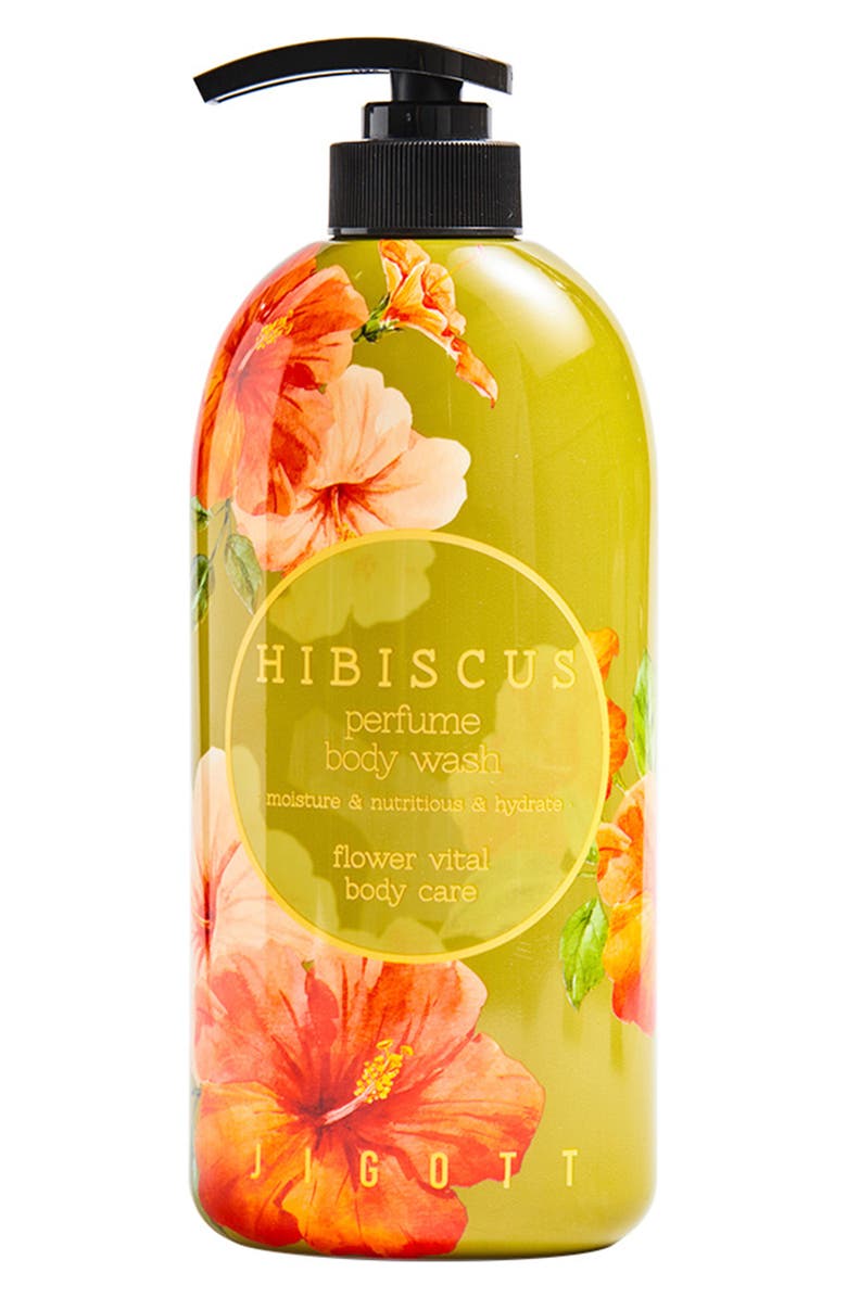 JIGOTT Hibiscus Perfume Body Wash, Main, color, 